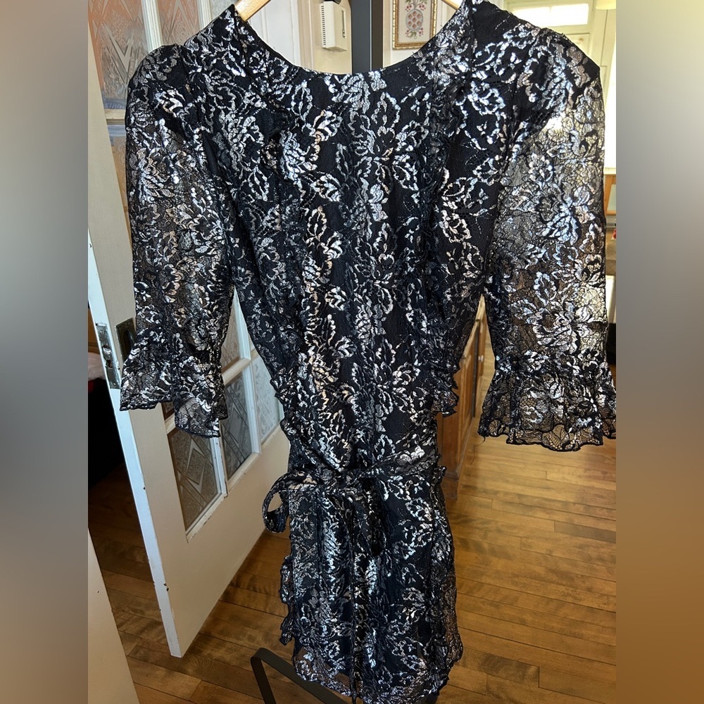 The Vampire's Wife Silver and Lace gothic dress in size XL